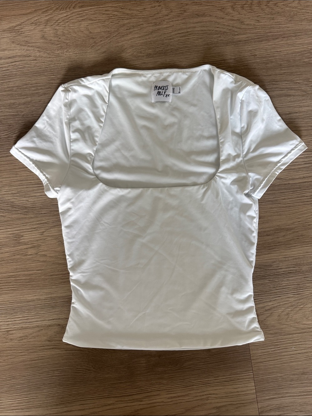 Princess Polly White Square Neck Short Sleeve Tee